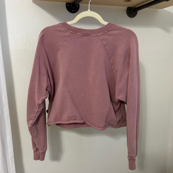JoyLab Pink Cropped Pullover Sweatshirt - Picture 3 of 3